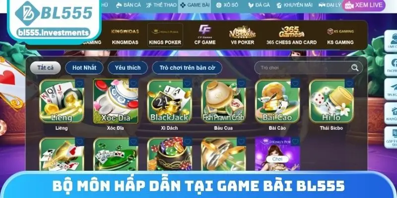 Bộ môn hấp dẫn tại Game bài BL555