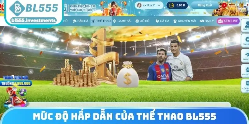 Mức độ hấp dẫn của thể thao BL555