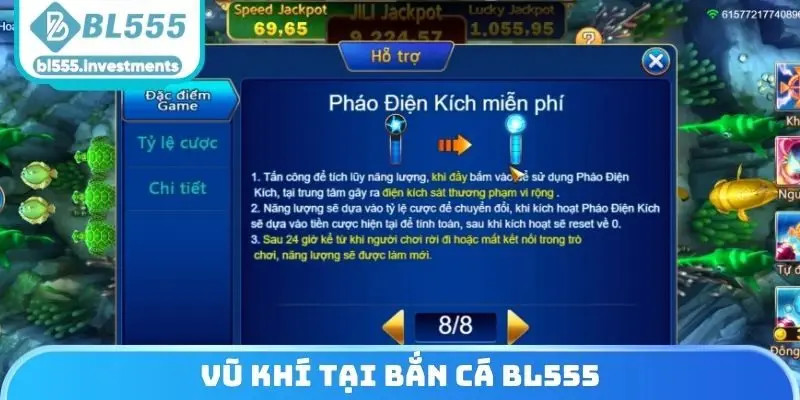 Vũ khí tại bắn cá BL555